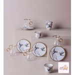  A set of tea sets with dish with coffee cups 18 pes 