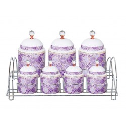 The spice set consists of 7 pieces of Madras violet
