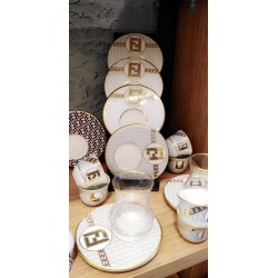 A set of tea sets with dish with Arabic coffee cups
Consists of 18 pieces