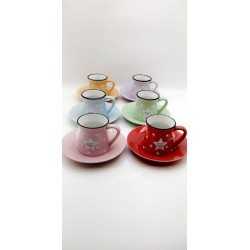 A set consisting of coffee cups with plates 6