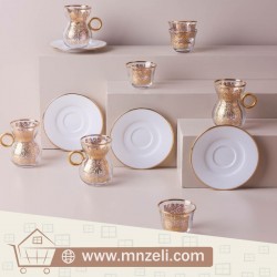 A set of tea sets with dish with coffee cupsConsists of 18 pieces