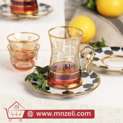 A set of tea sets with dish with coffee cups
Consists of 18 pieces