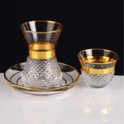 A set of tea sets with dish with coffee cupsConsists of 18 pieces
